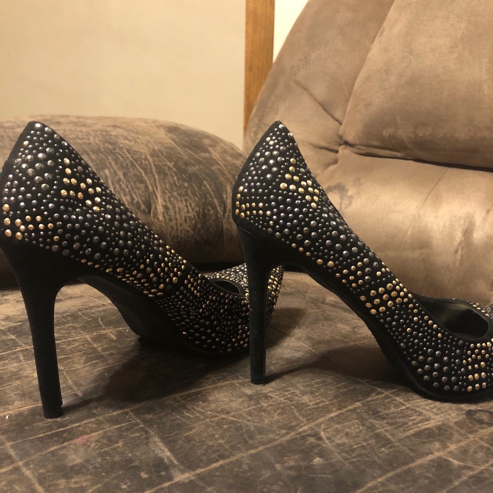 Gold & silver Studded heels